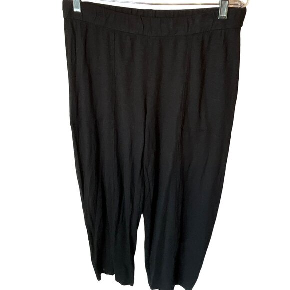 Eileen Fisher Black Small Women's Lightweight Ankle Length Pants Pockets‎ - Picture 1 of 6